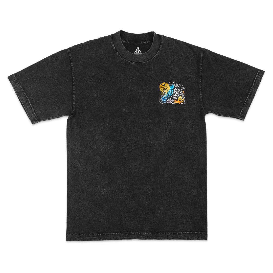 Death Dealer Heavyweight Mineral Wash Tee - Mineral Black