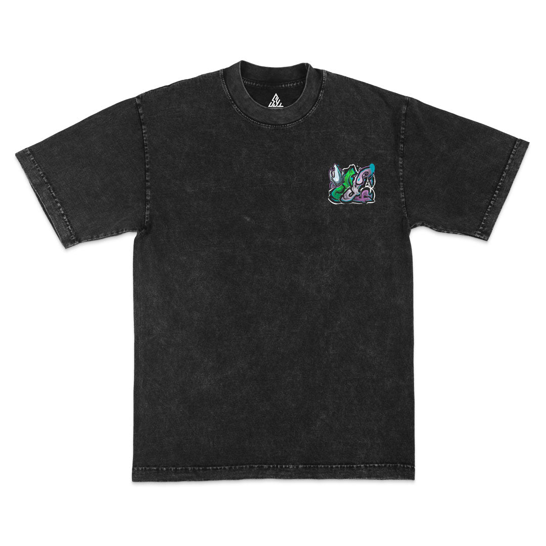 Genesis Clash Heavyweight Mineral Wash Tee - Black