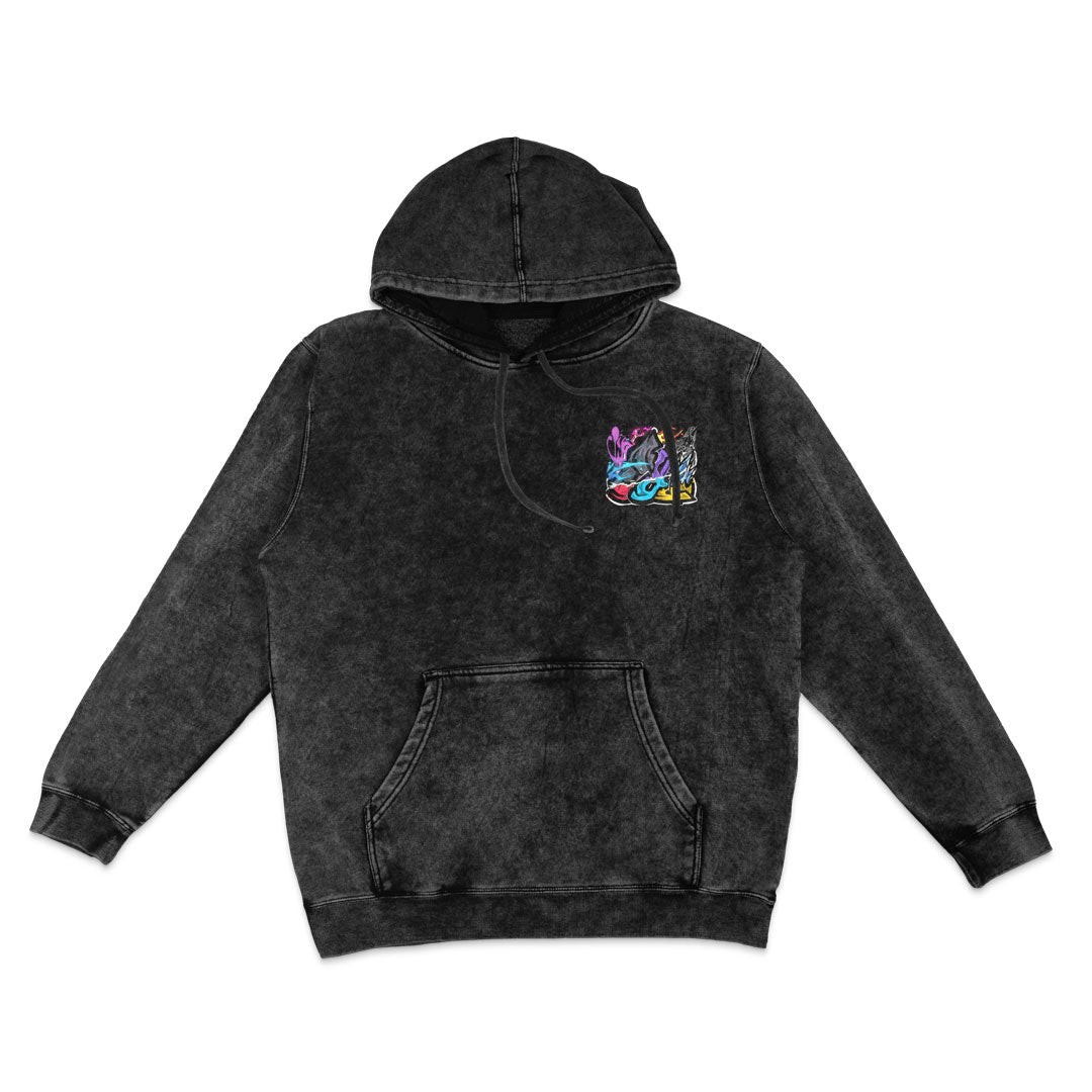 Elemental Storm Mineral Wash Hoodie - Black