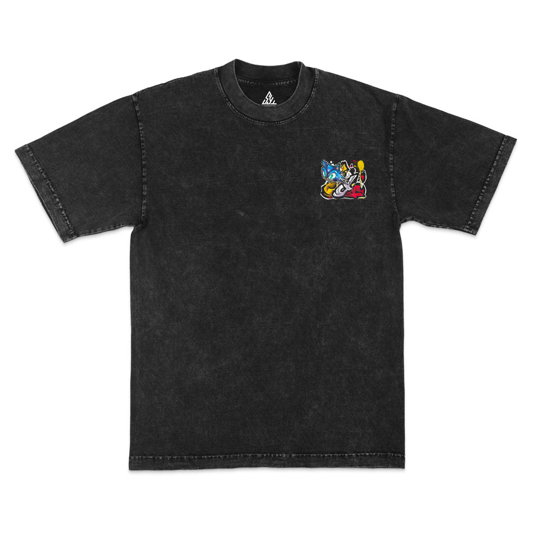 Golden Velocity Mineral Wash Tee - Black