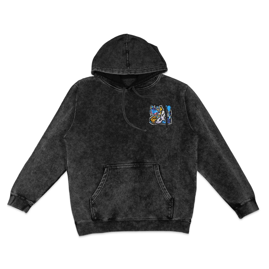 Metal Overdrive Mineral Wash Hoodie - Black