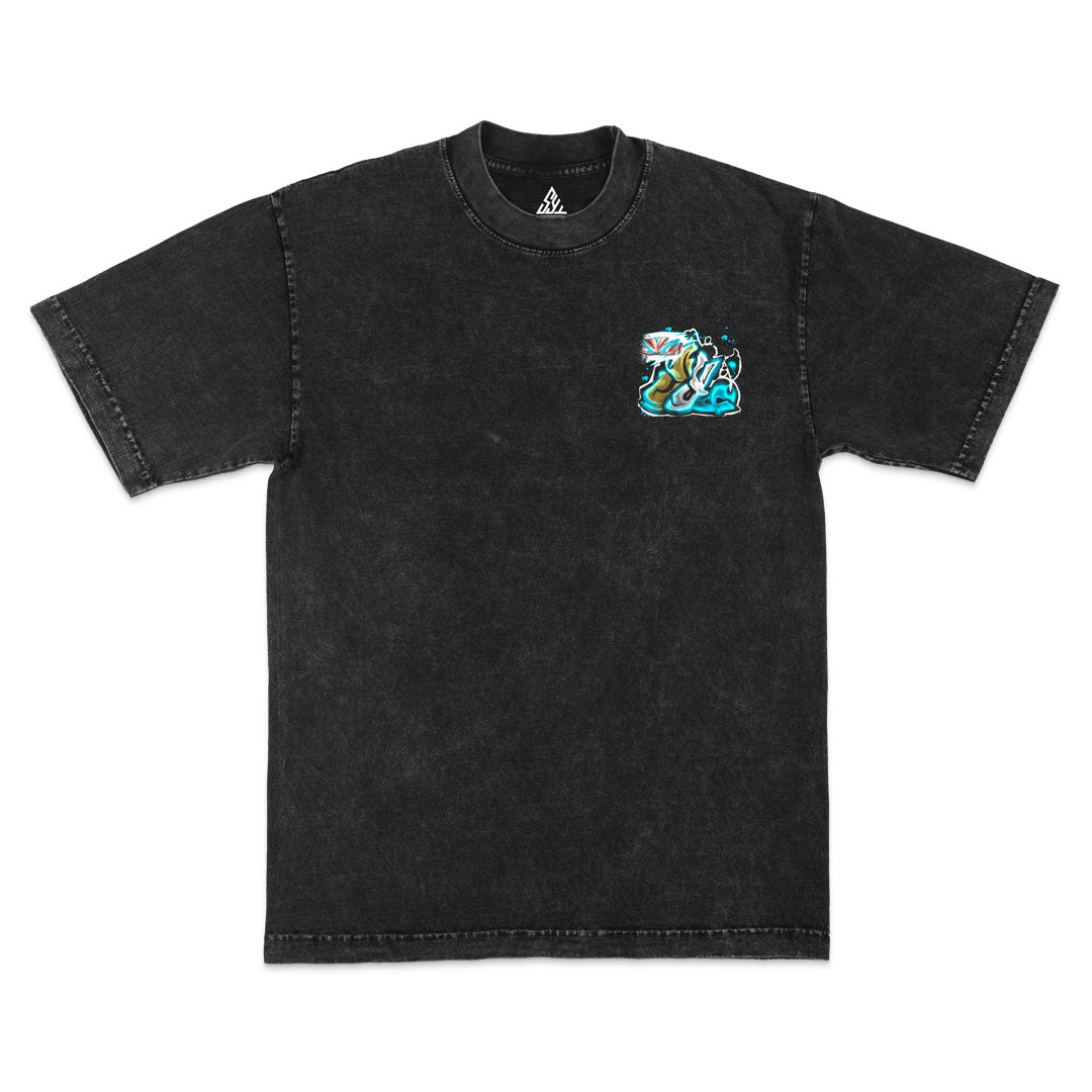 Galactic Ascension Heavyweight Mineral Wash Tee - Black