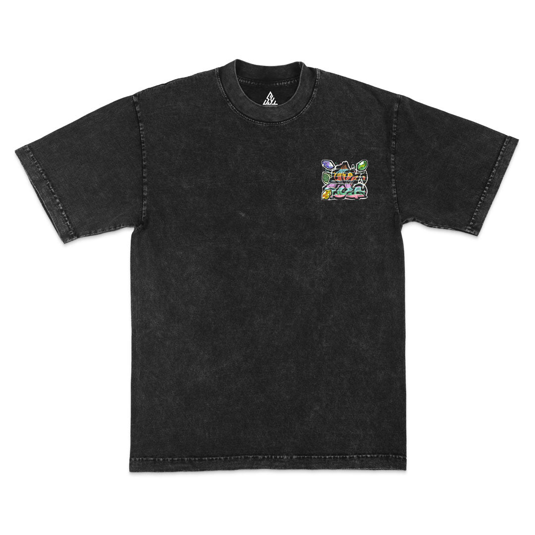 Evolutionary Path Heavyweight Mineral Wash Tee - Black