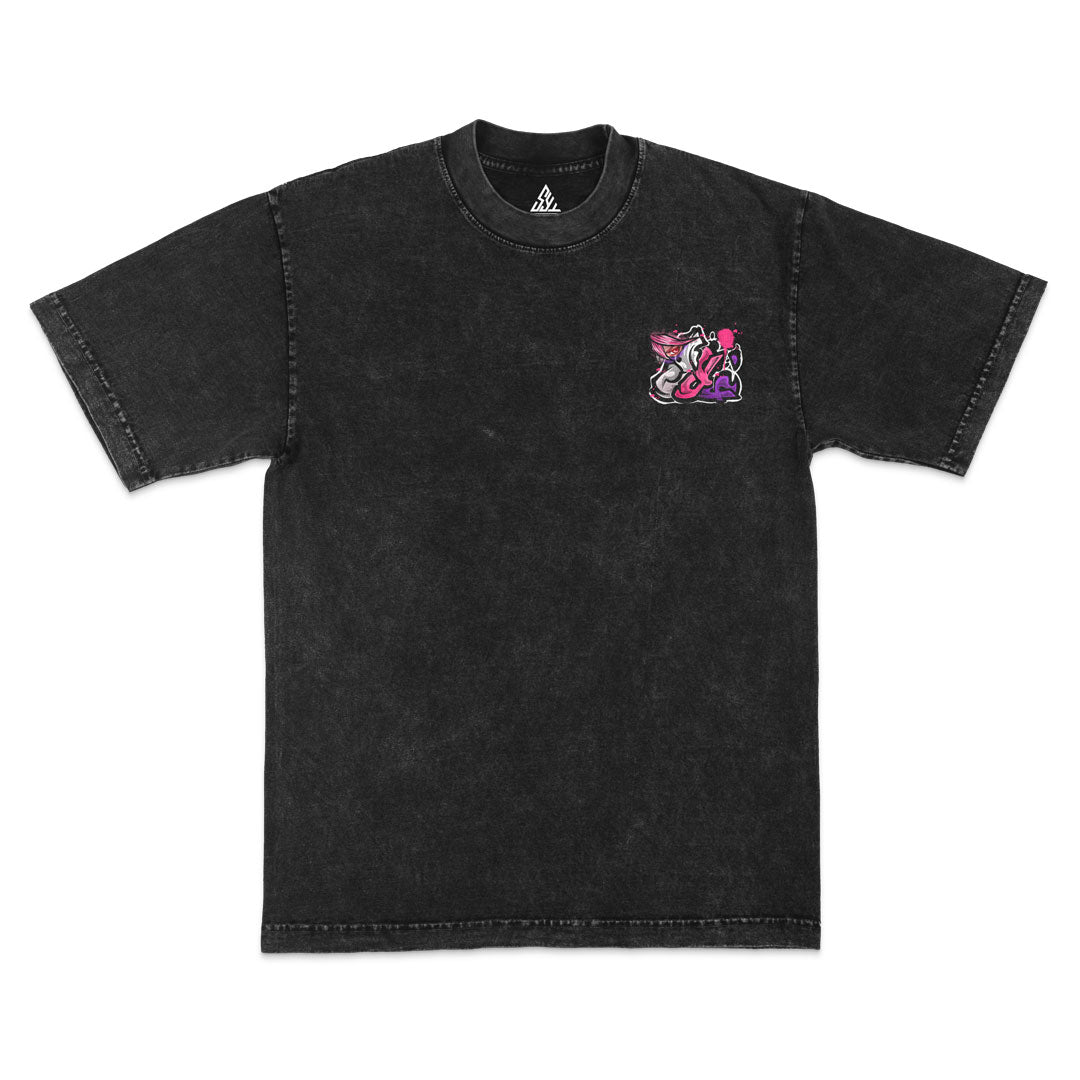 Silk Cyclone Heavyweight Mineral Wash Tee - Black