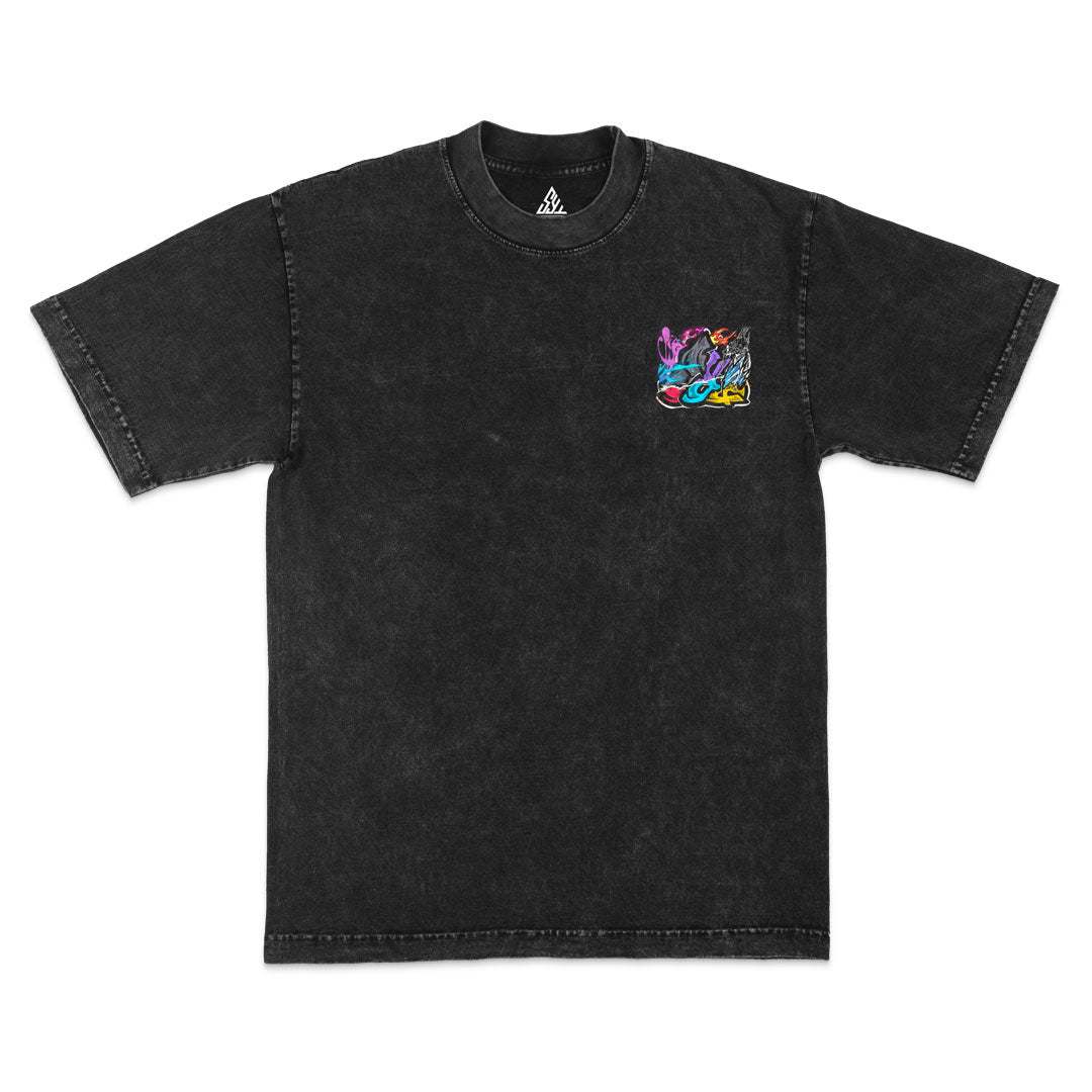 Elemental Storm Heavyweight Mineral Wash Tee - Black