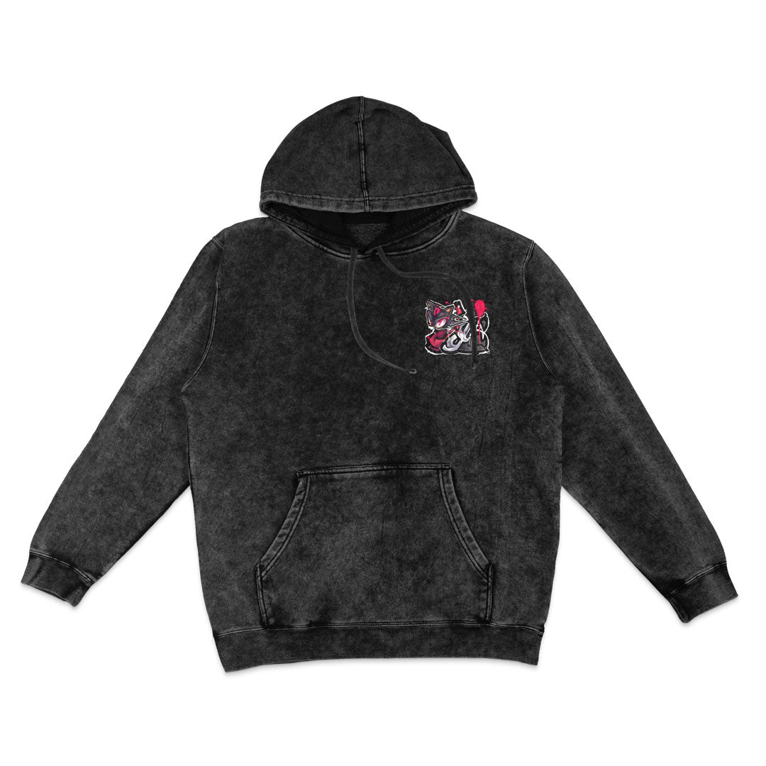 Ultimate Lifeform Mineral Wash Hoodie - Black