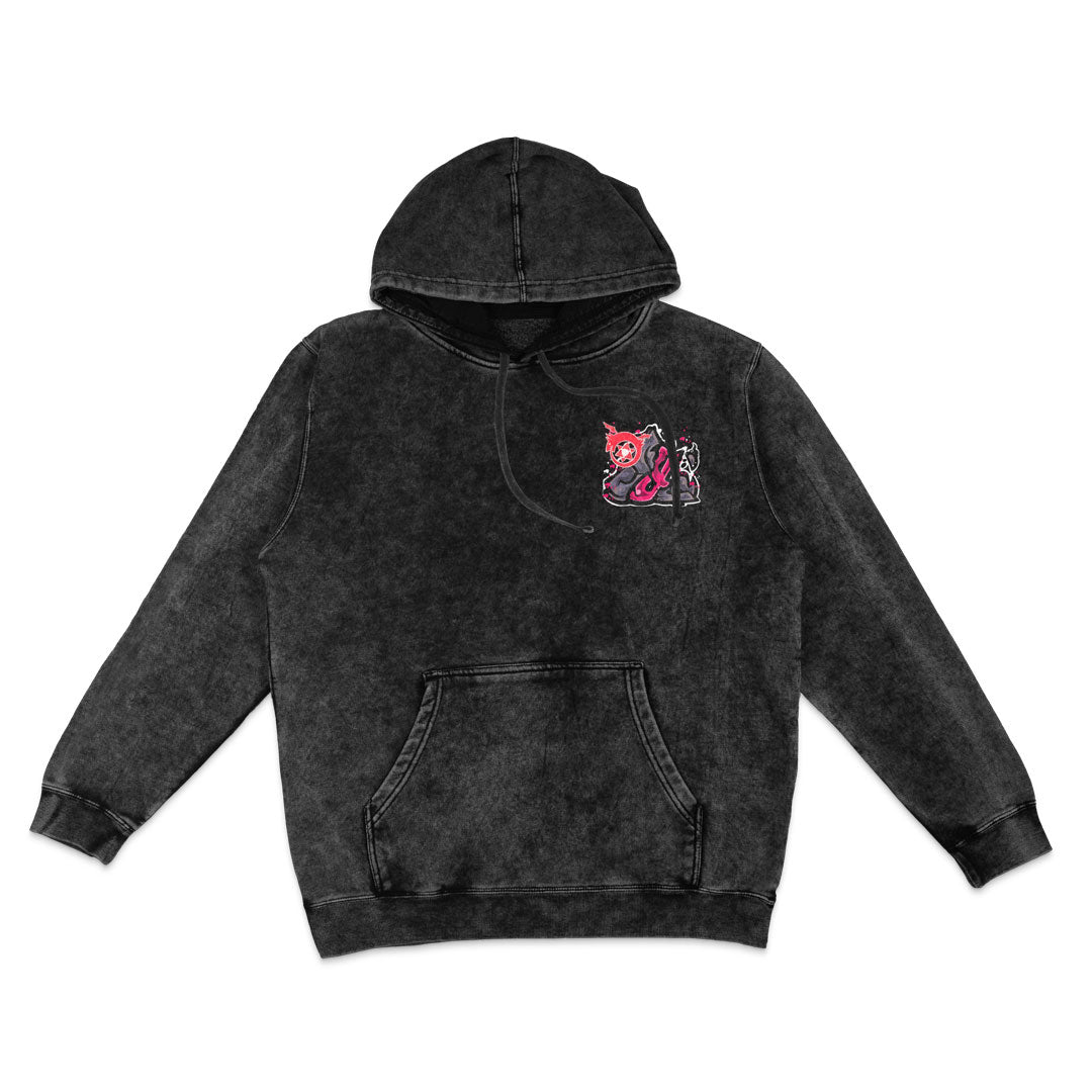 Avaricious King Mineral Wash Hoodie - Black