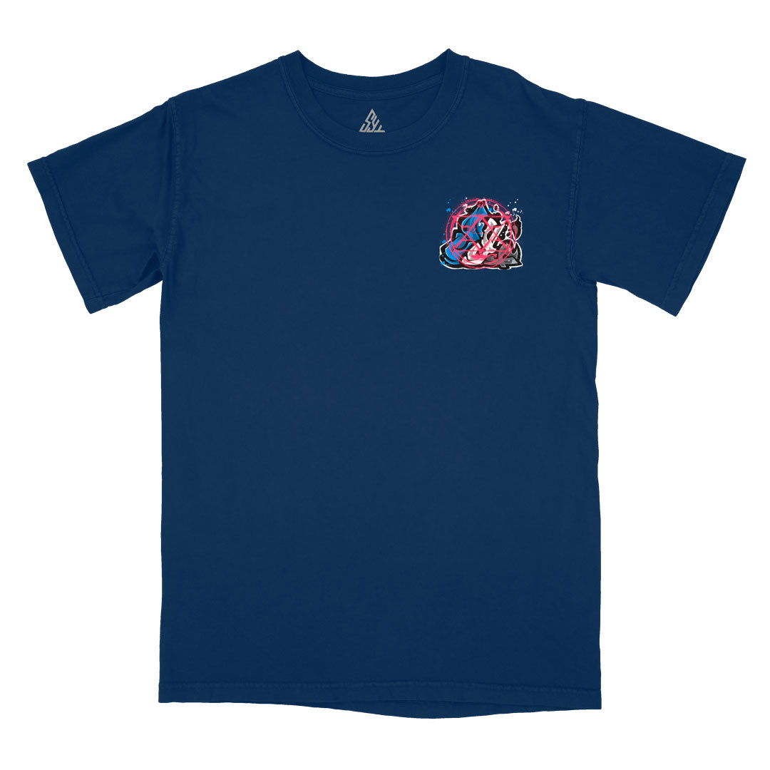 Hellfire Snap Heavyweight Tee - Navy