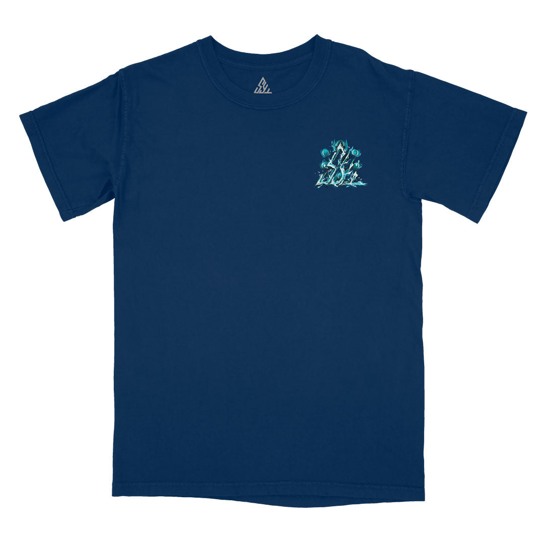 Lightning Battle Fiend Heavyweight Tee - Navy