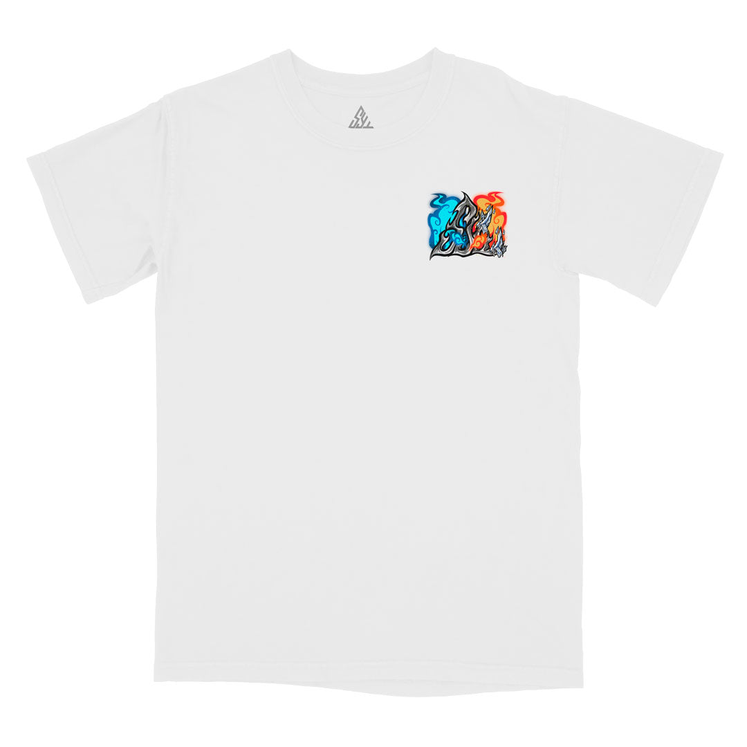 Fight Fire With Fire Heavyweight Tee - White