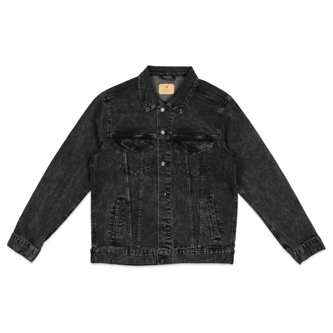 Hellfire Snap Denim Jacket - Black