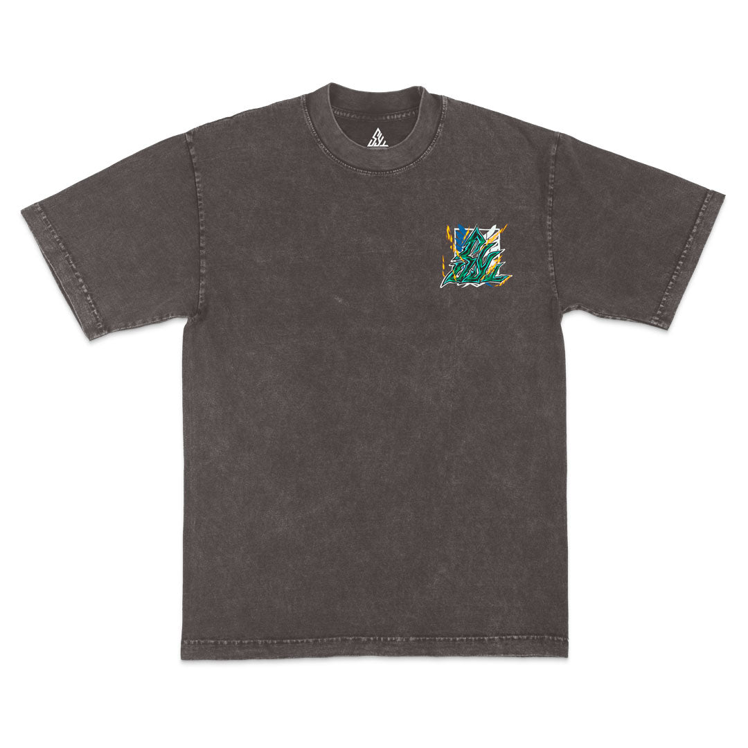 Attack Titan Heavyweight Mineral Wash Tee - Cocoa