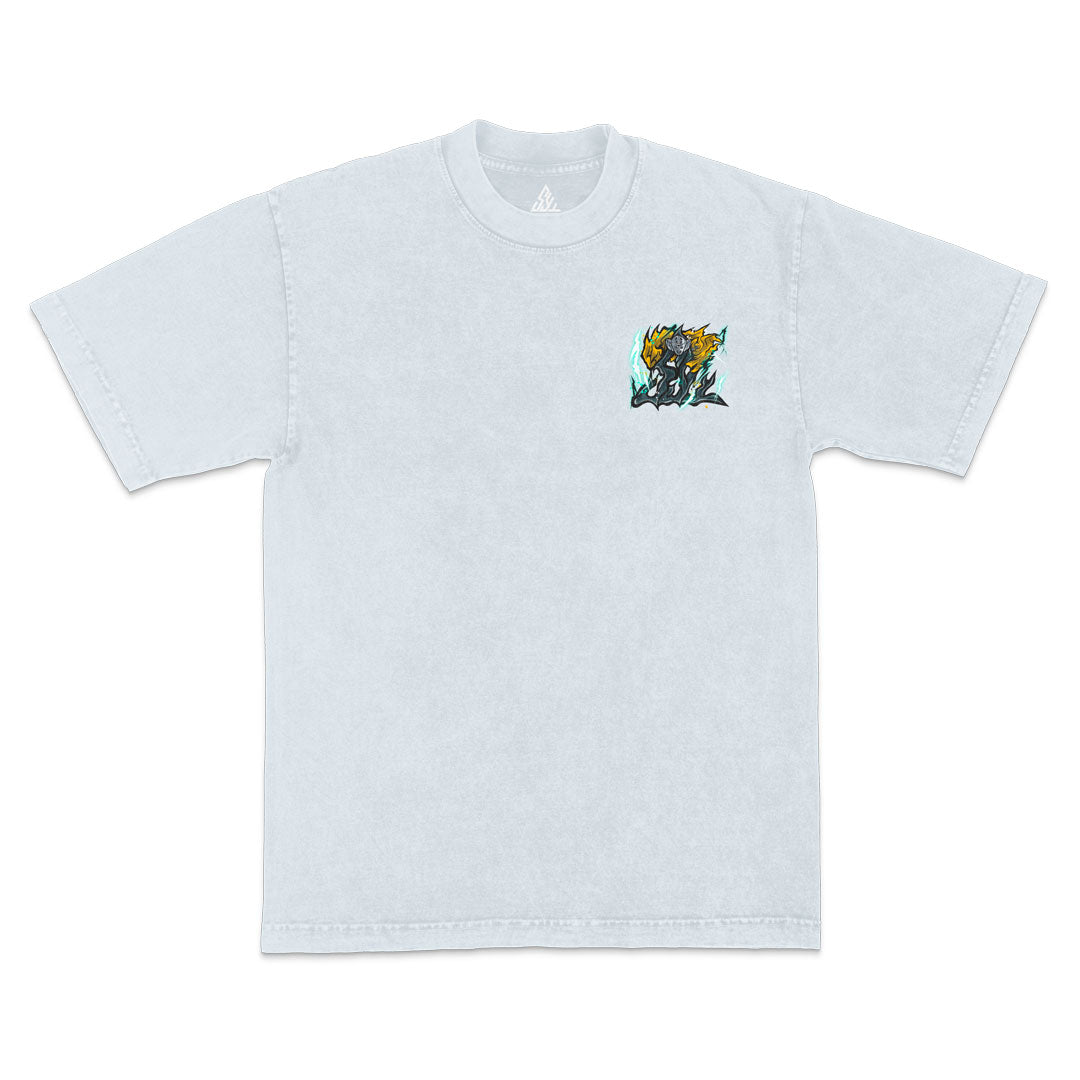 Dark Deku Heavyweight Mineral Wash Tee - Ice Grey