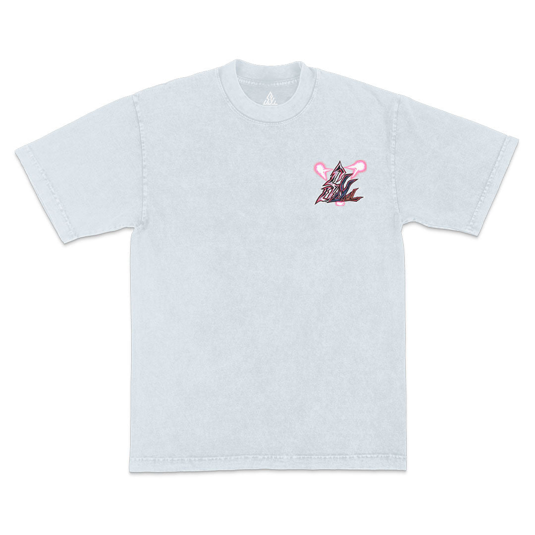 Skikigami Shaman Heavyweight Mineral Wash Tee - Ice Grey