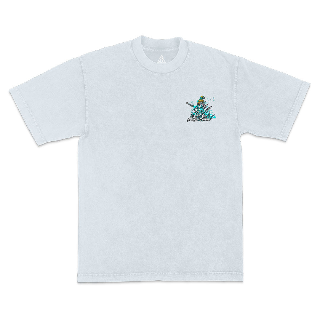 Knight King Heavyweight Mineral Wash Tee - Ice Grey