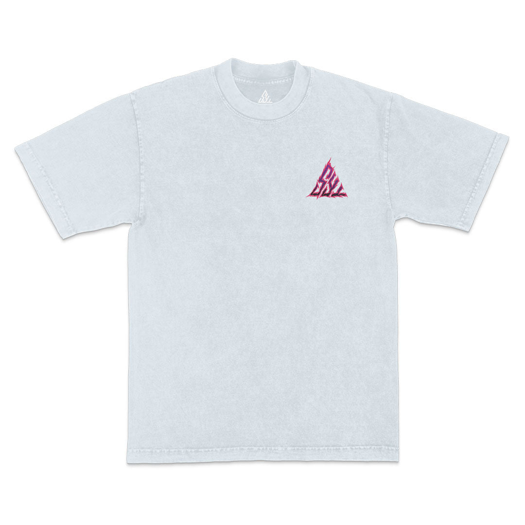 Cursed Energy Heavyweight Mineral Wash Tee - Ice Grey