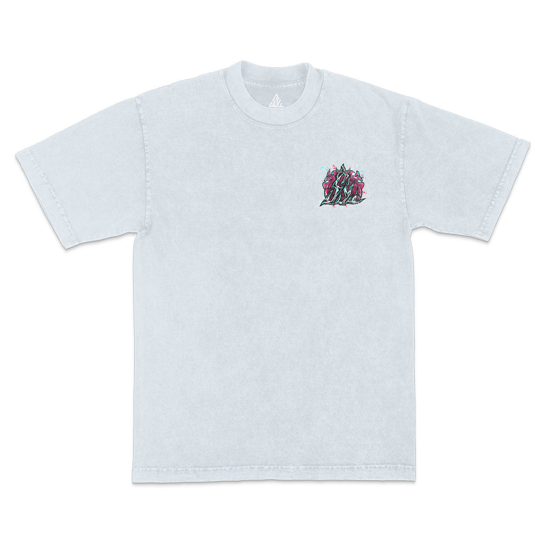 Heavenly Demon Heavyweight Mineral Wash Tee - Ice Grey