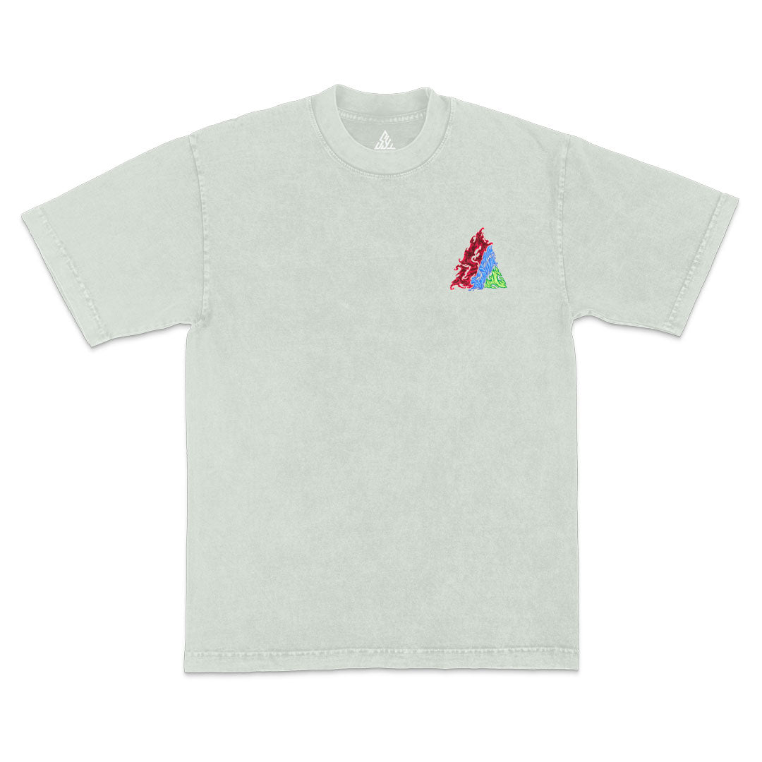 Triple Threat Heavyweight Mineral Wash Tee - Limestone