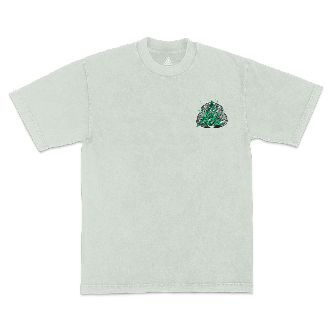 Final Roar Heavyweight Mineral Wash Tee - Limestone