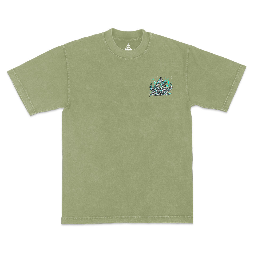 Whitebeard Heavyweight Mineral Wash Tee - Matcha