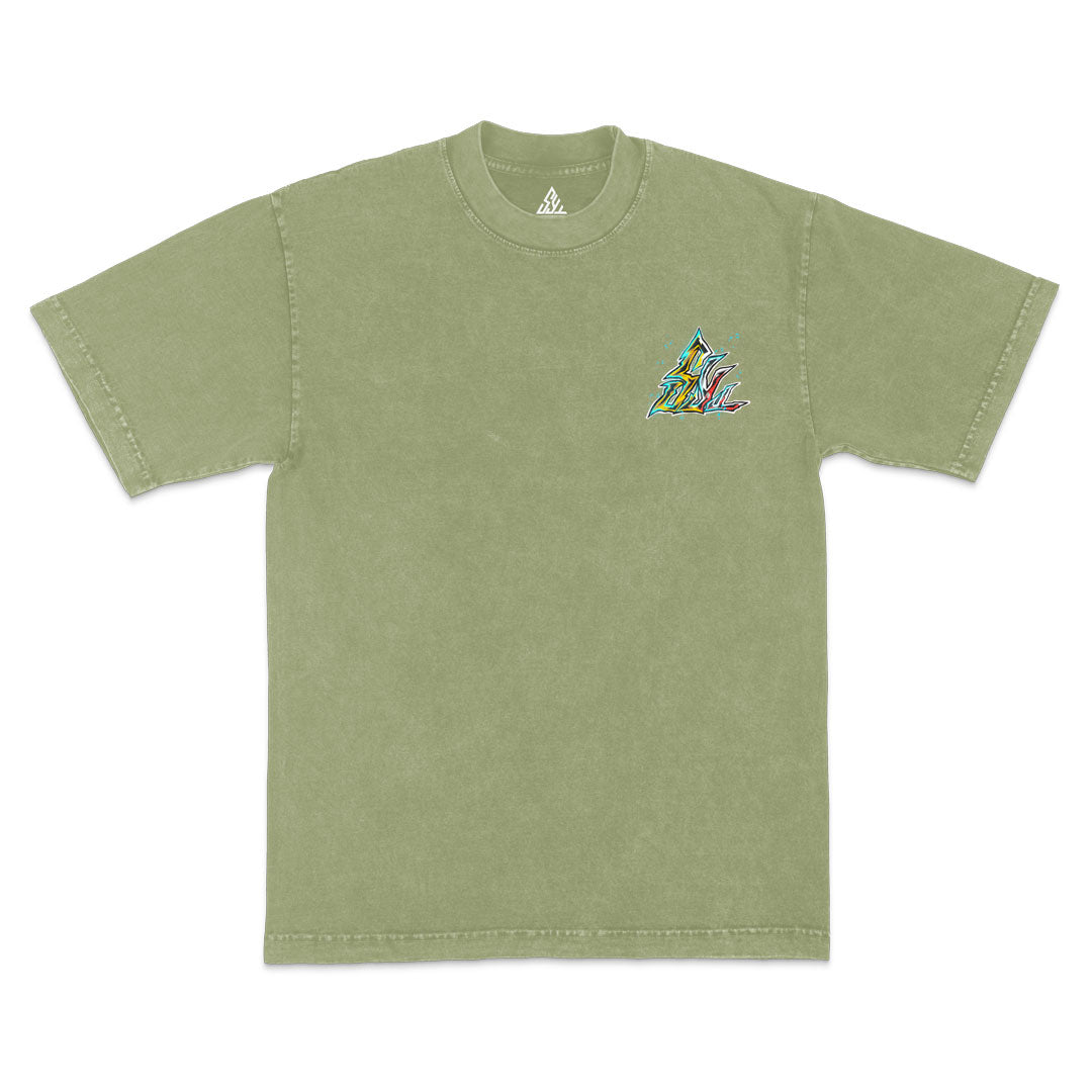 Flashpoint Fury Heavyweight Mineral Wash Tee - Matcha