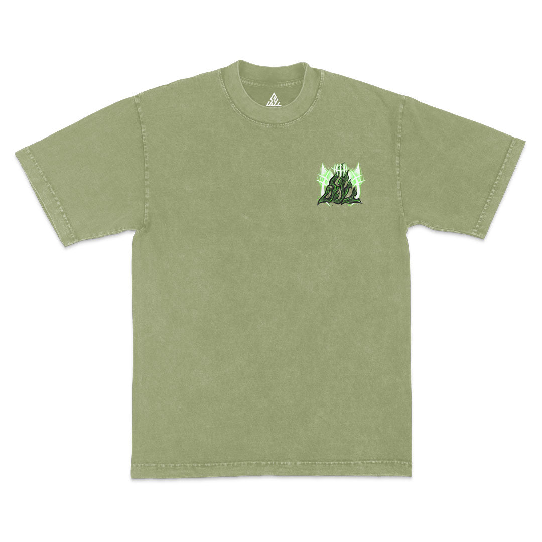 Spirit of Boreas Heavyweight Mineral Wash Tee - Matcha