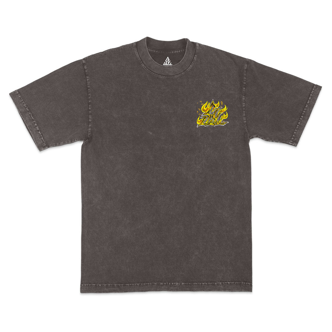 Fox Master Heavyweight Mineral Wash Tee - Cocoa
