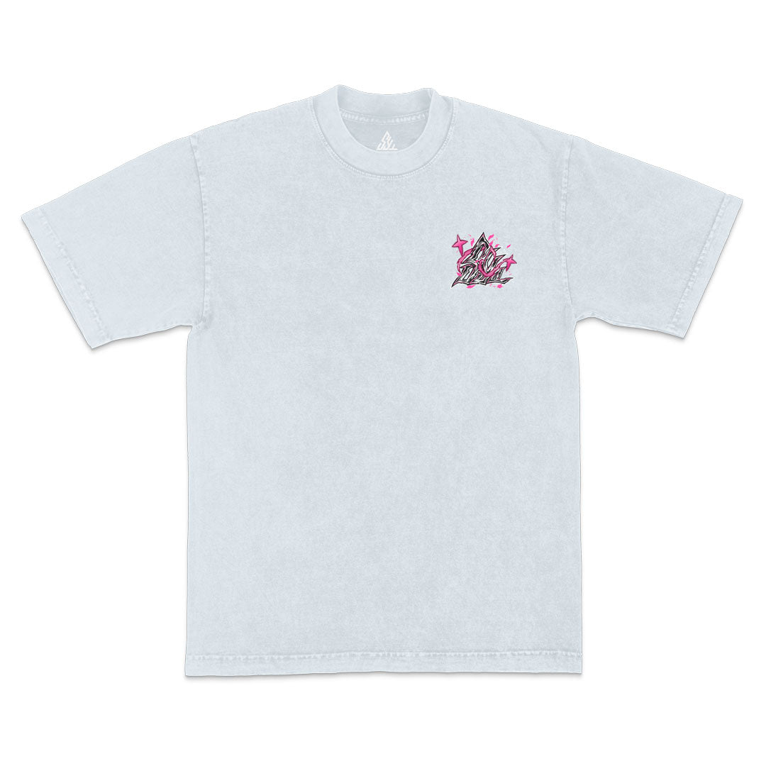 Senbonzakura Heavyweight Mineral Wash Tee - Ice Grey