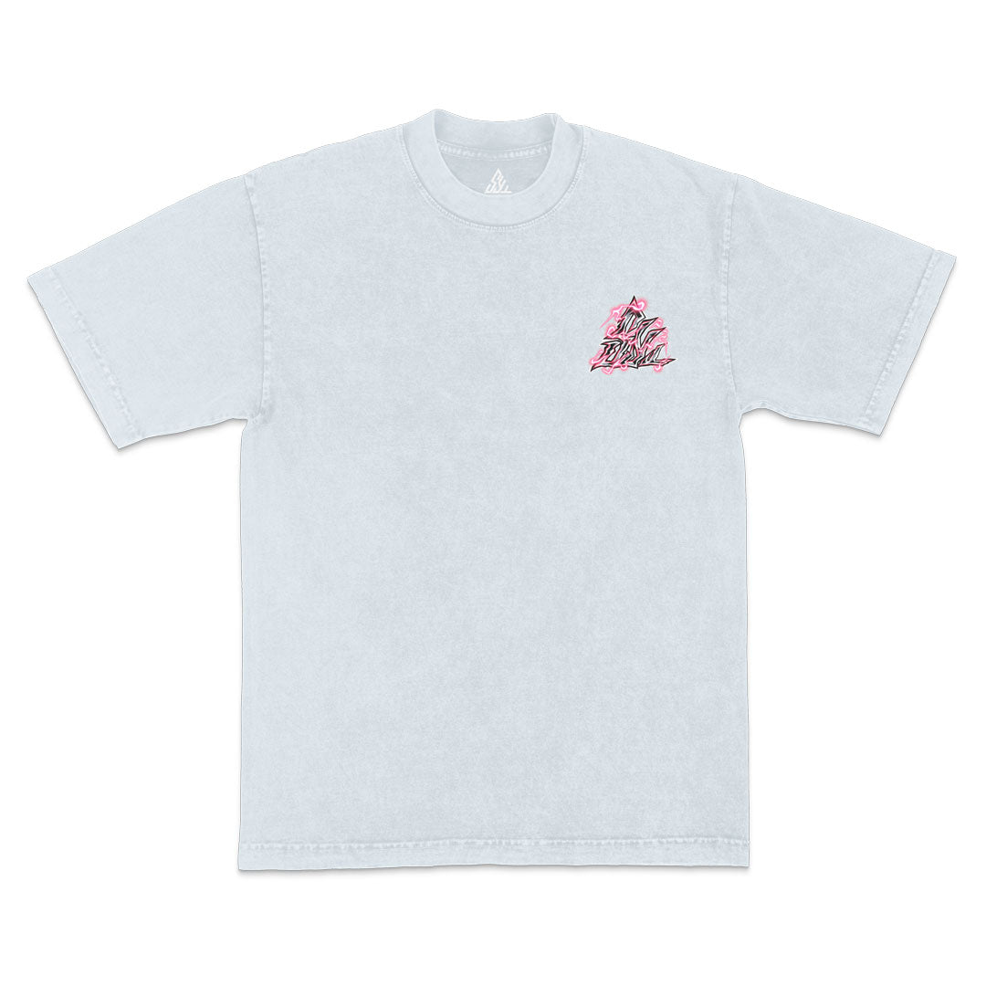 Mirrored Malice Heavyweight Mineral Wash Tee - Ice Grey