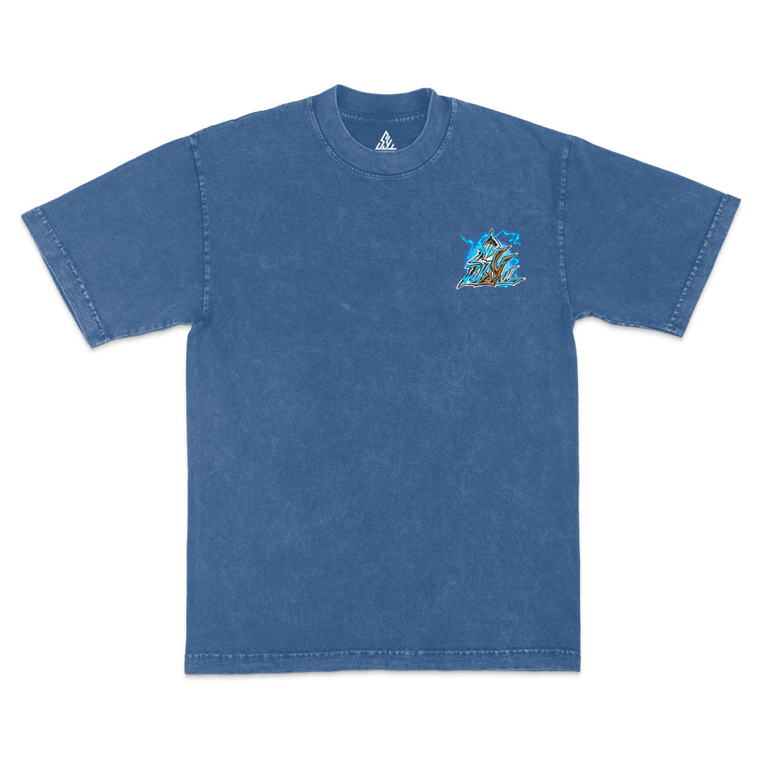 Toad Sage Heavyweight Mineral Wash Tee - Indigo