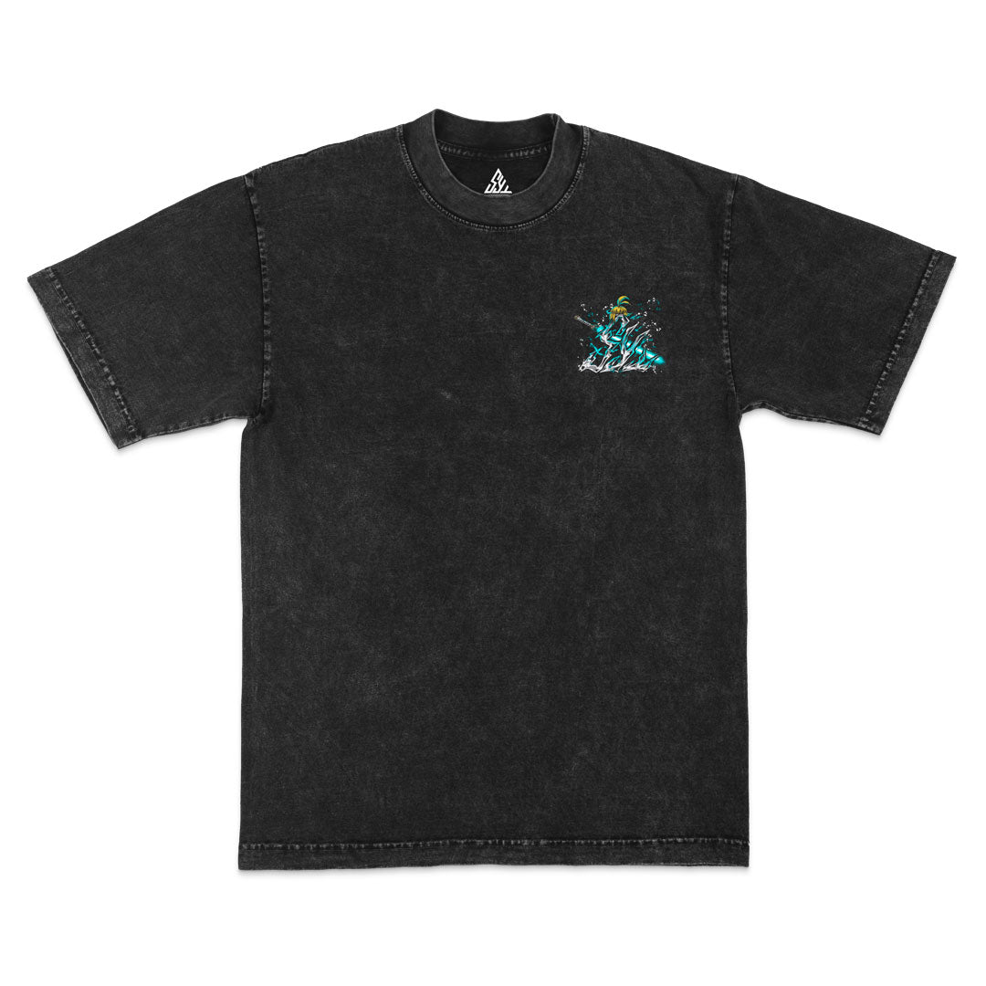 Knight King Heavyweight Mineral Wash Tee - Black