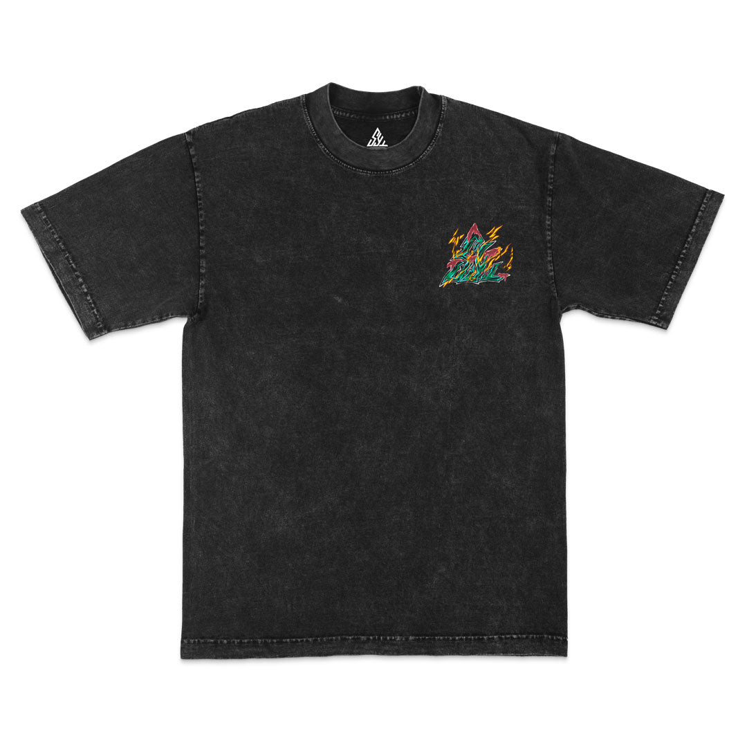 Resolve Heavyweight Mineral Wash Tee - Black