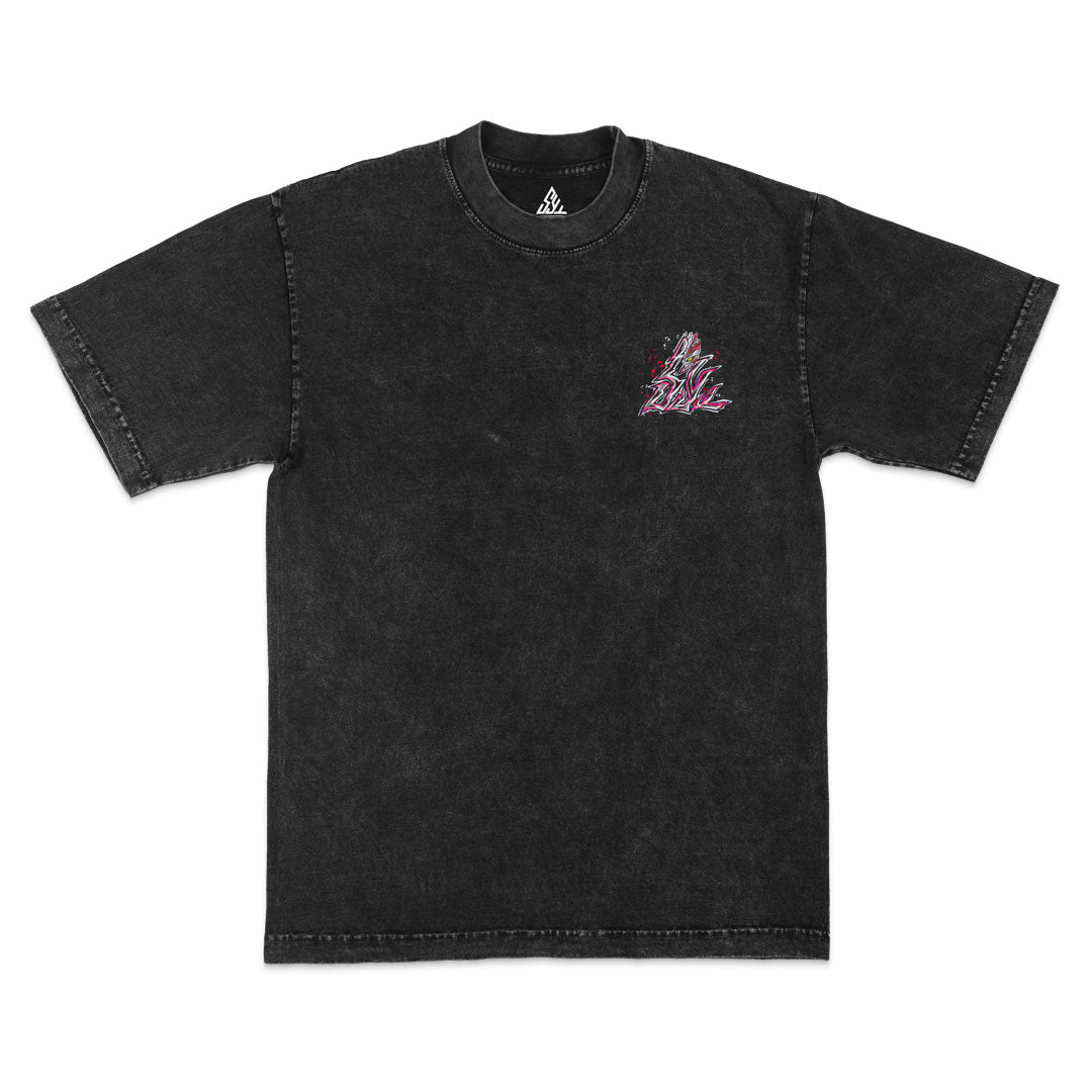 Hollow Ichigo Heavyweight Mineral Wash Tee - Black