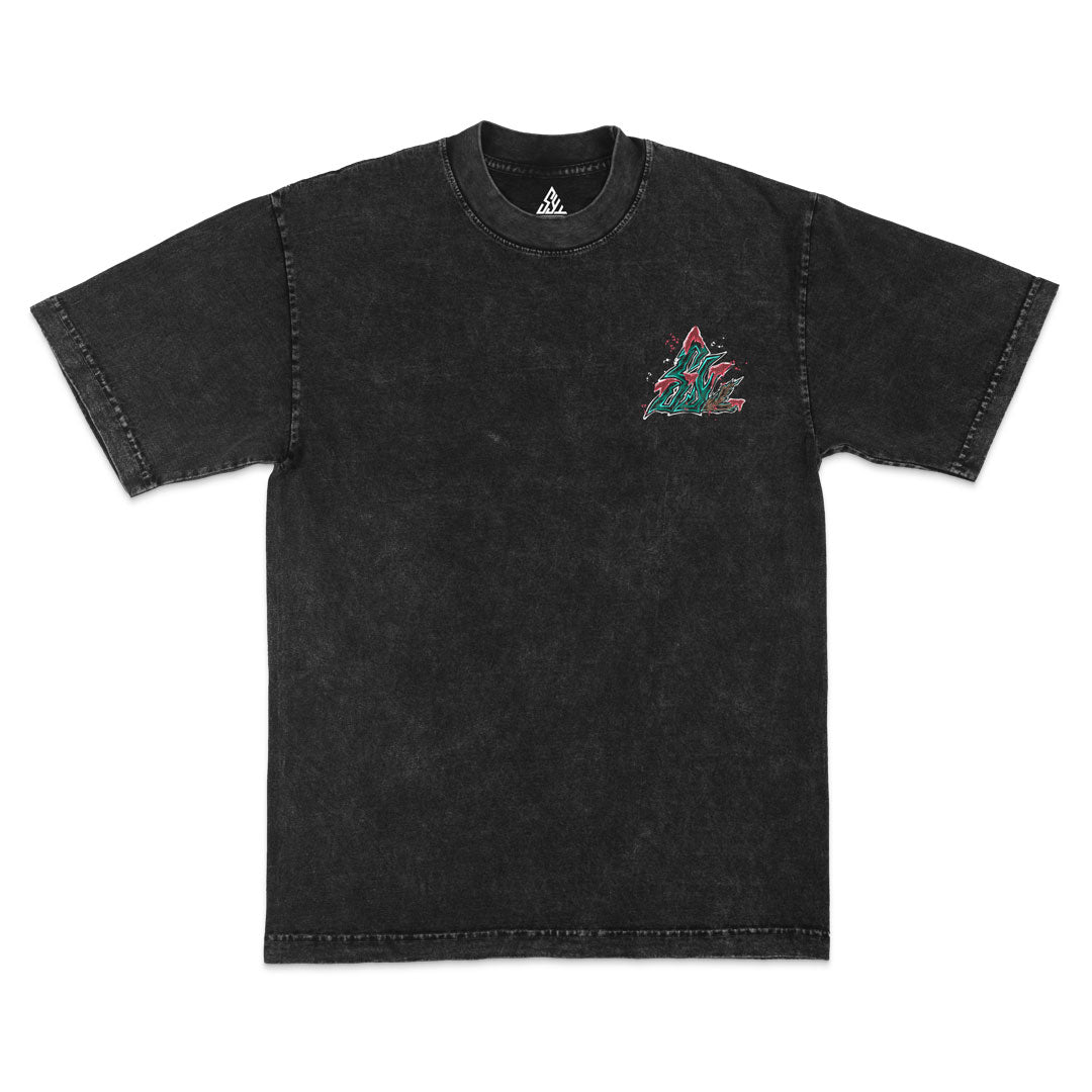 Rage Unleashed Heavyweight Mineral Wash Tee - Black