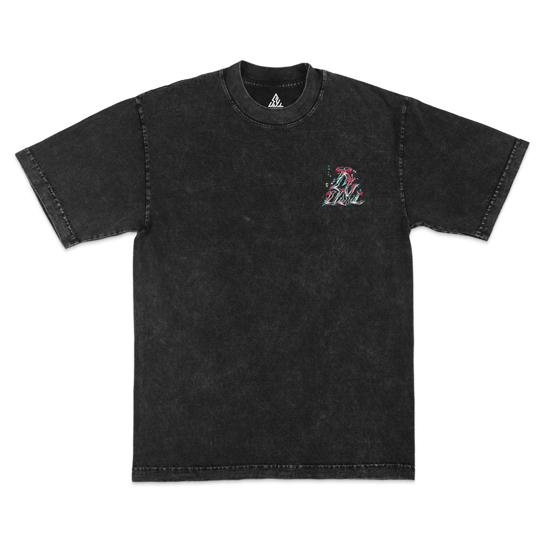 Domination Heavyweight Mineral Wash Tee - Black