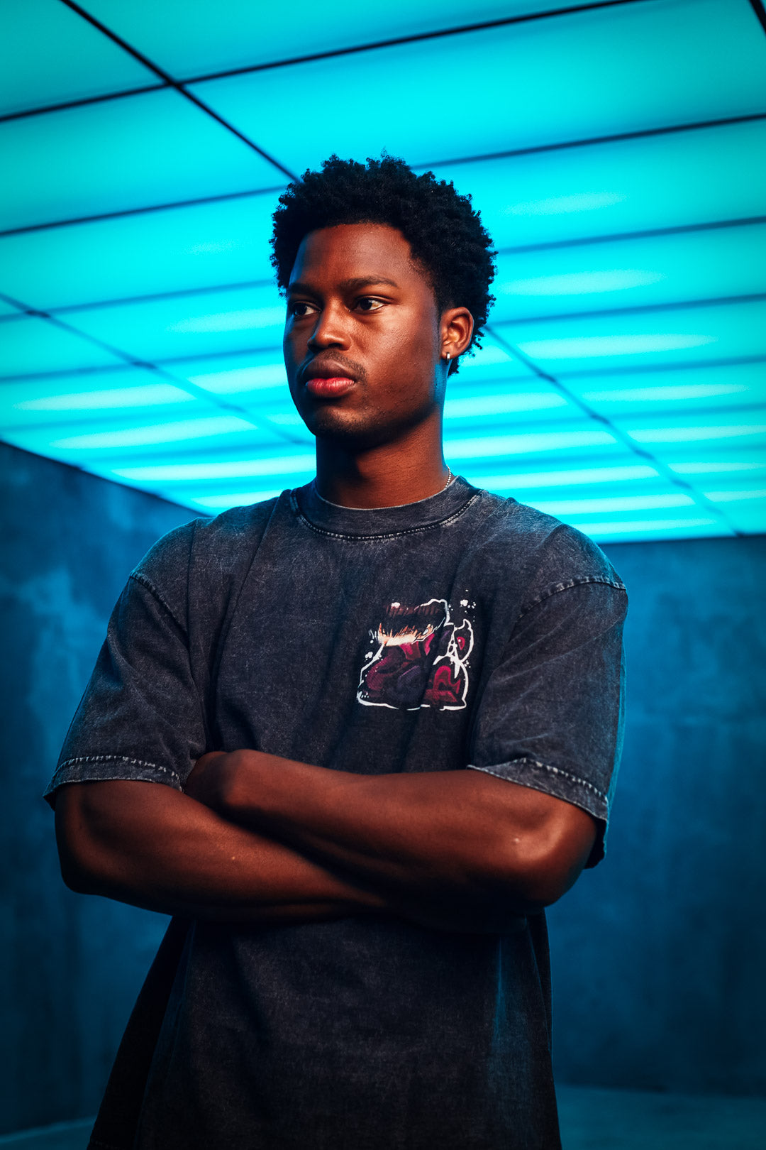 The Finisher Heavyweight Mineral Wash Tee - Black