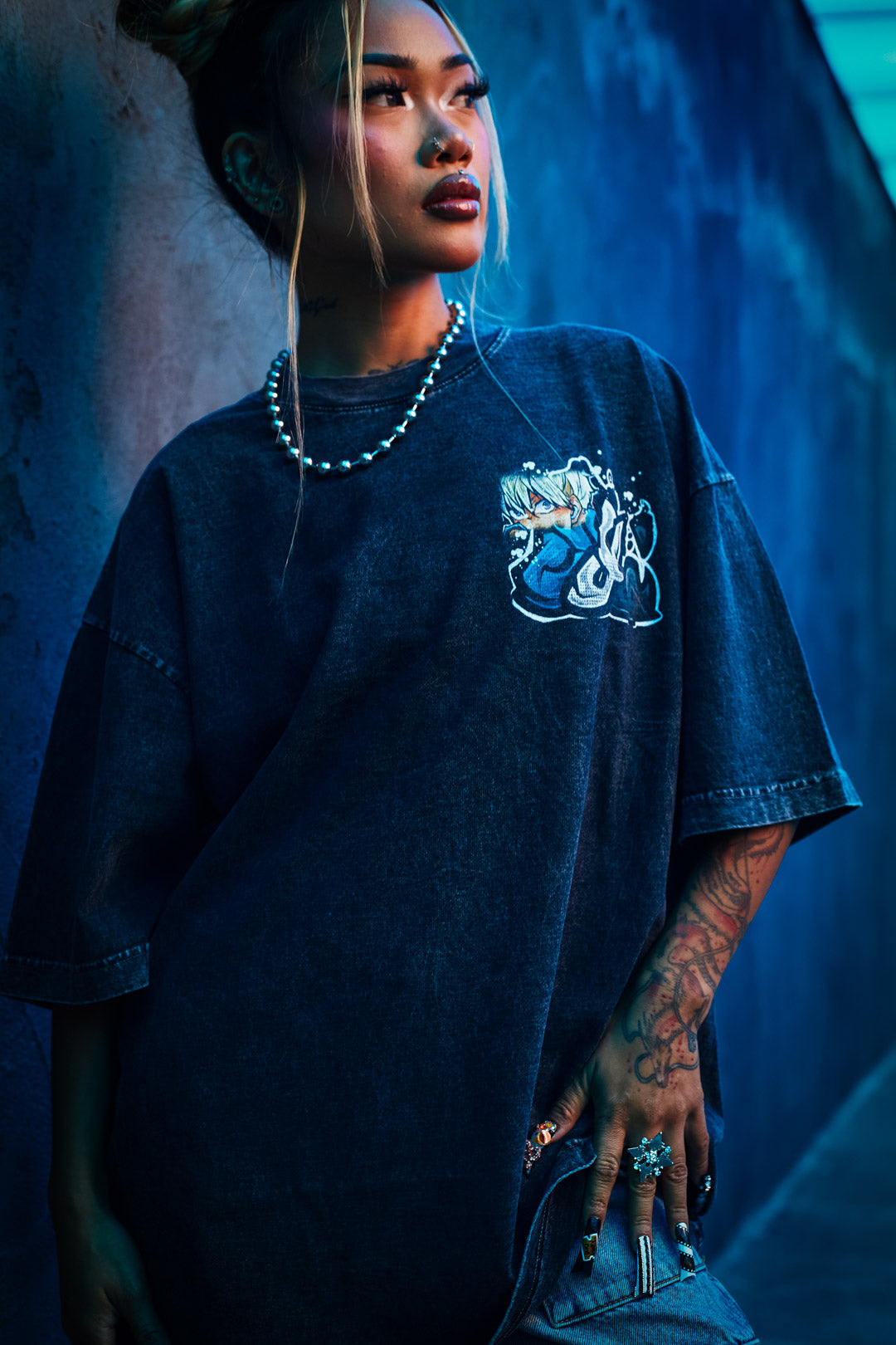 Rising Marksman Heavyweight Mineral Wash Tee - Black