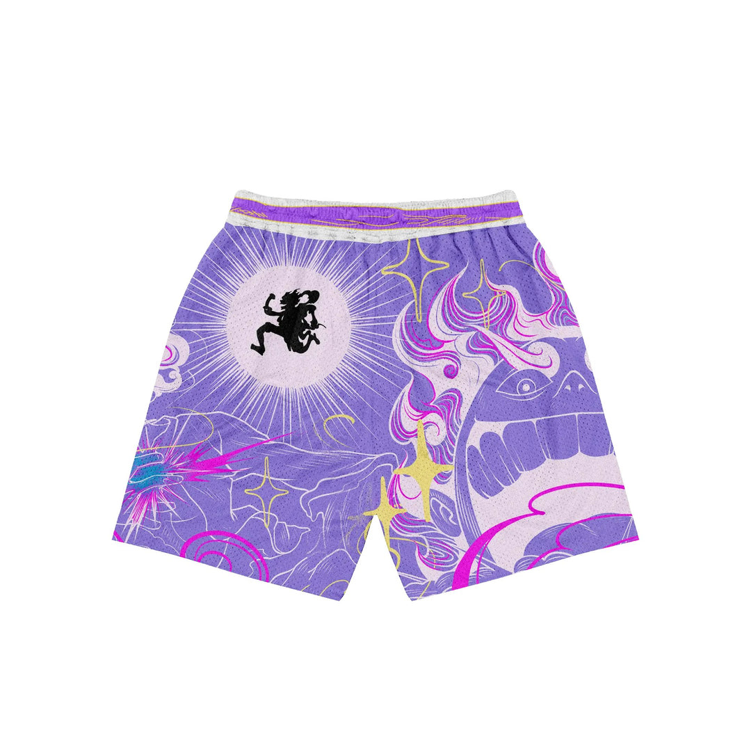 Uncrowned King Mesh Shorts - Amethyst