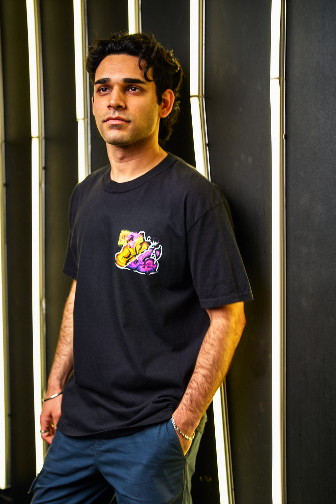 Golden Link Heavyweight Tee - Black