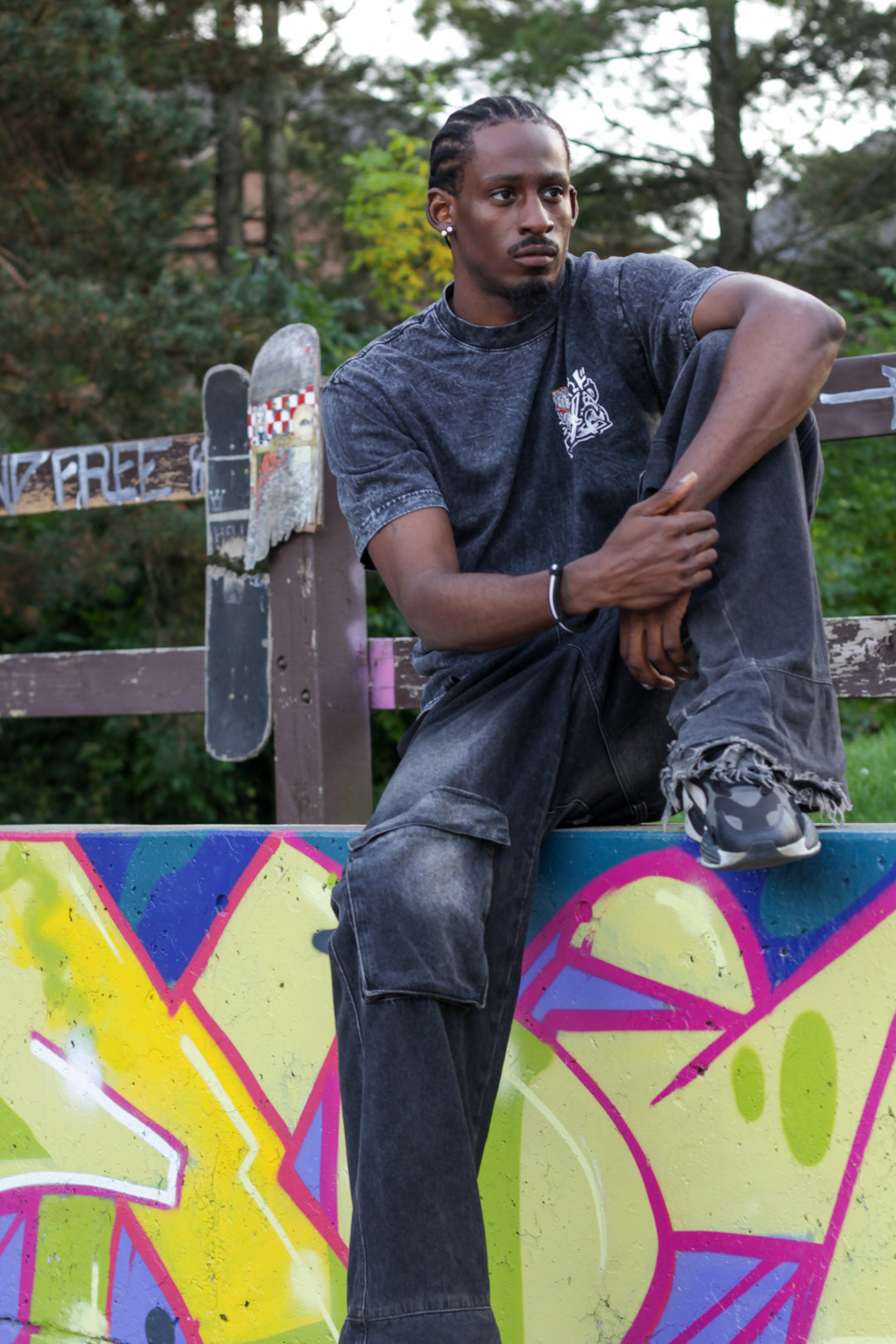 Infernal Judgement Heavyweight Mineral Wash Tee - Black