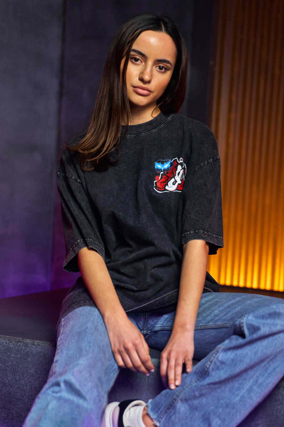Blood Knight Heavyweight Mineral Wash Tee - Black