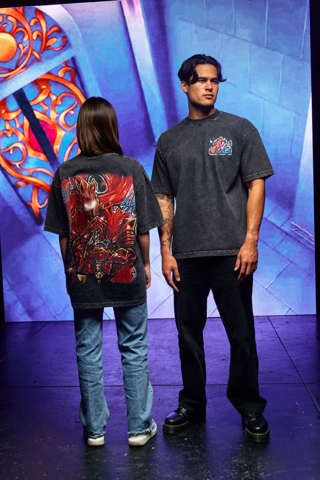 Blood Knight Heavyweight Mineral Wash Tee - Black