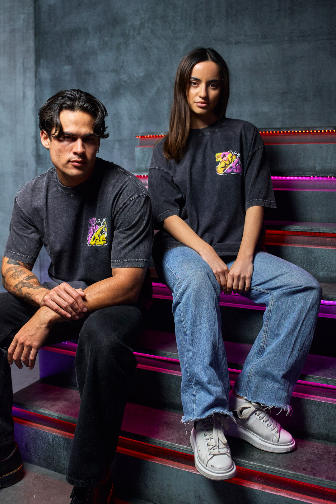 Advance! Heavyweight Mineral Wash Tee - Black