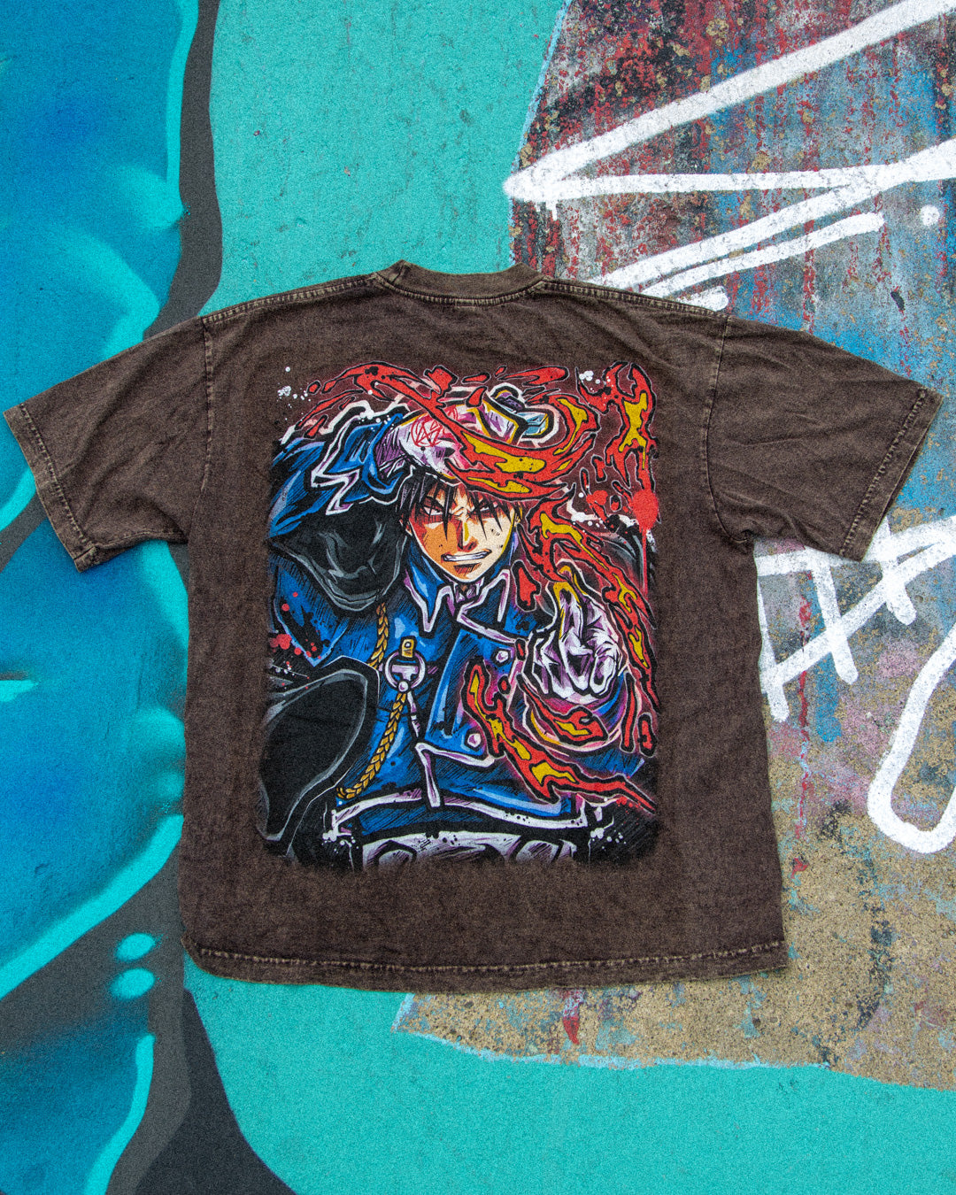 Hellfire Snap Heavyweight Mineral Wash Tee - Cocoa
