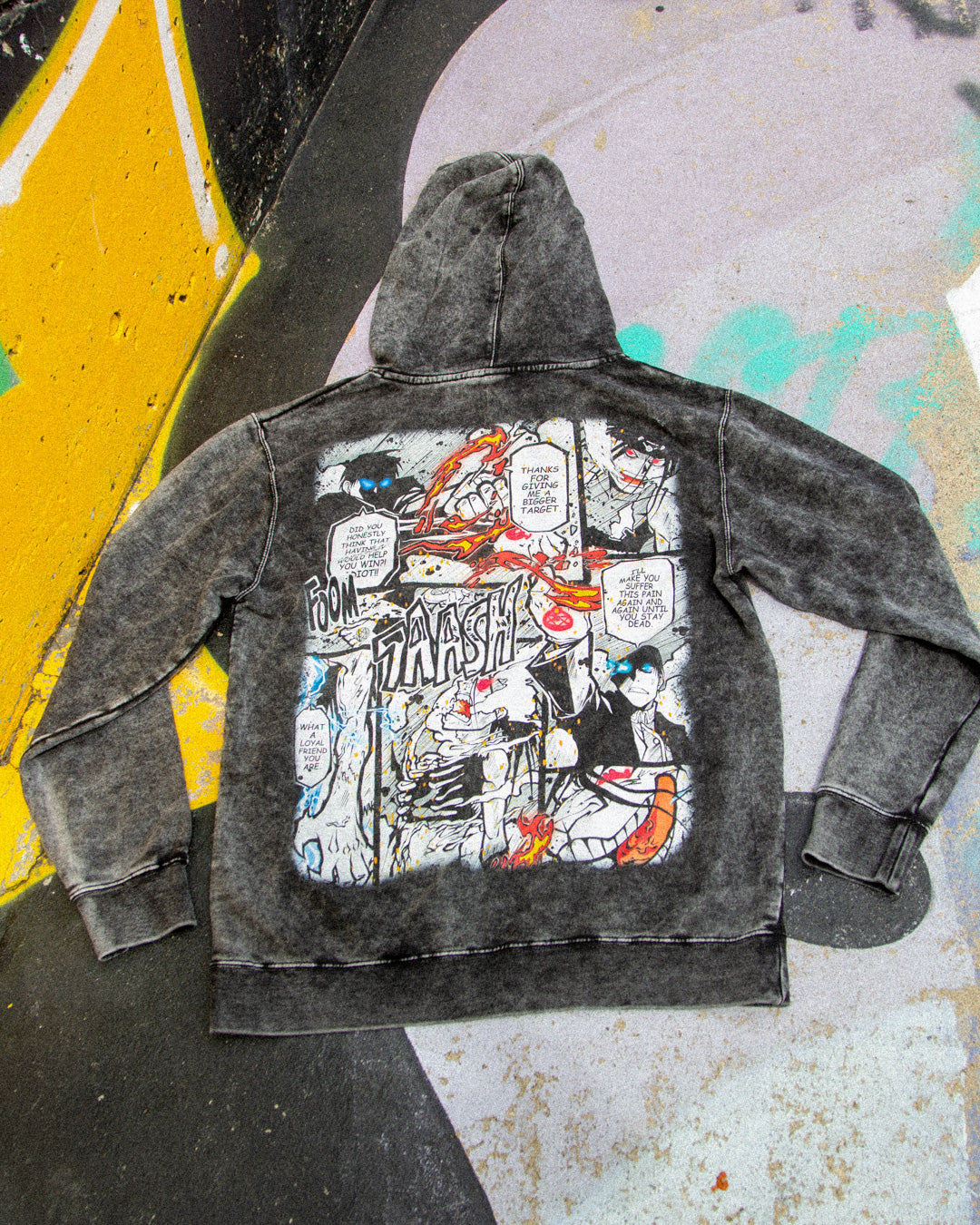 Infernal Judgement Mineral Wash Hoodie - Black