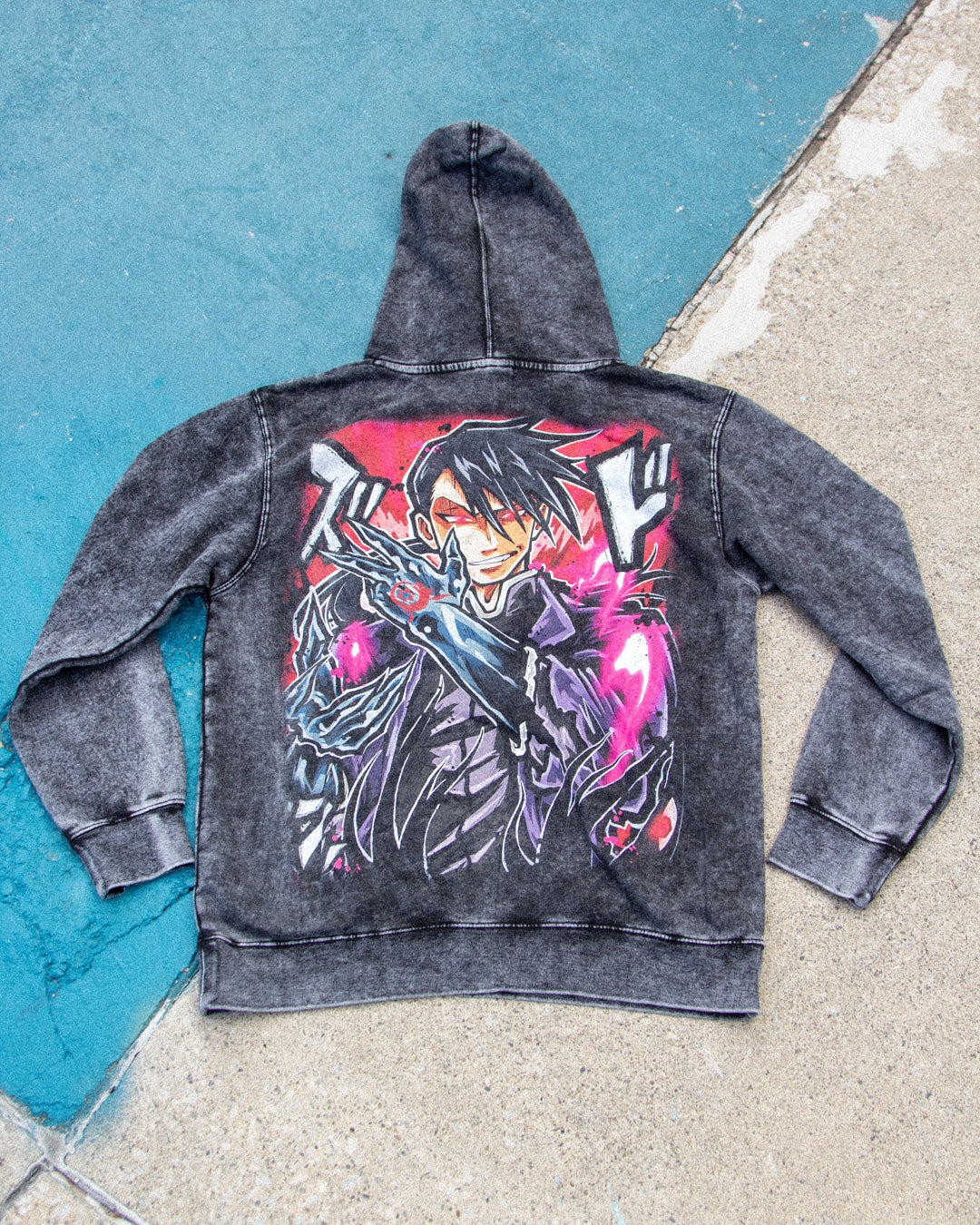 Avaricious King Mineral Wash Hoodie - Black
