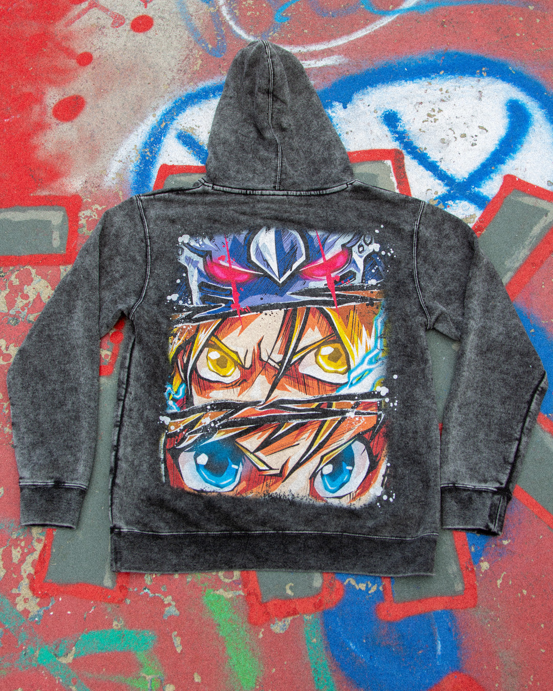 Eyes of Hope Mineral Wash Hoodie - Black