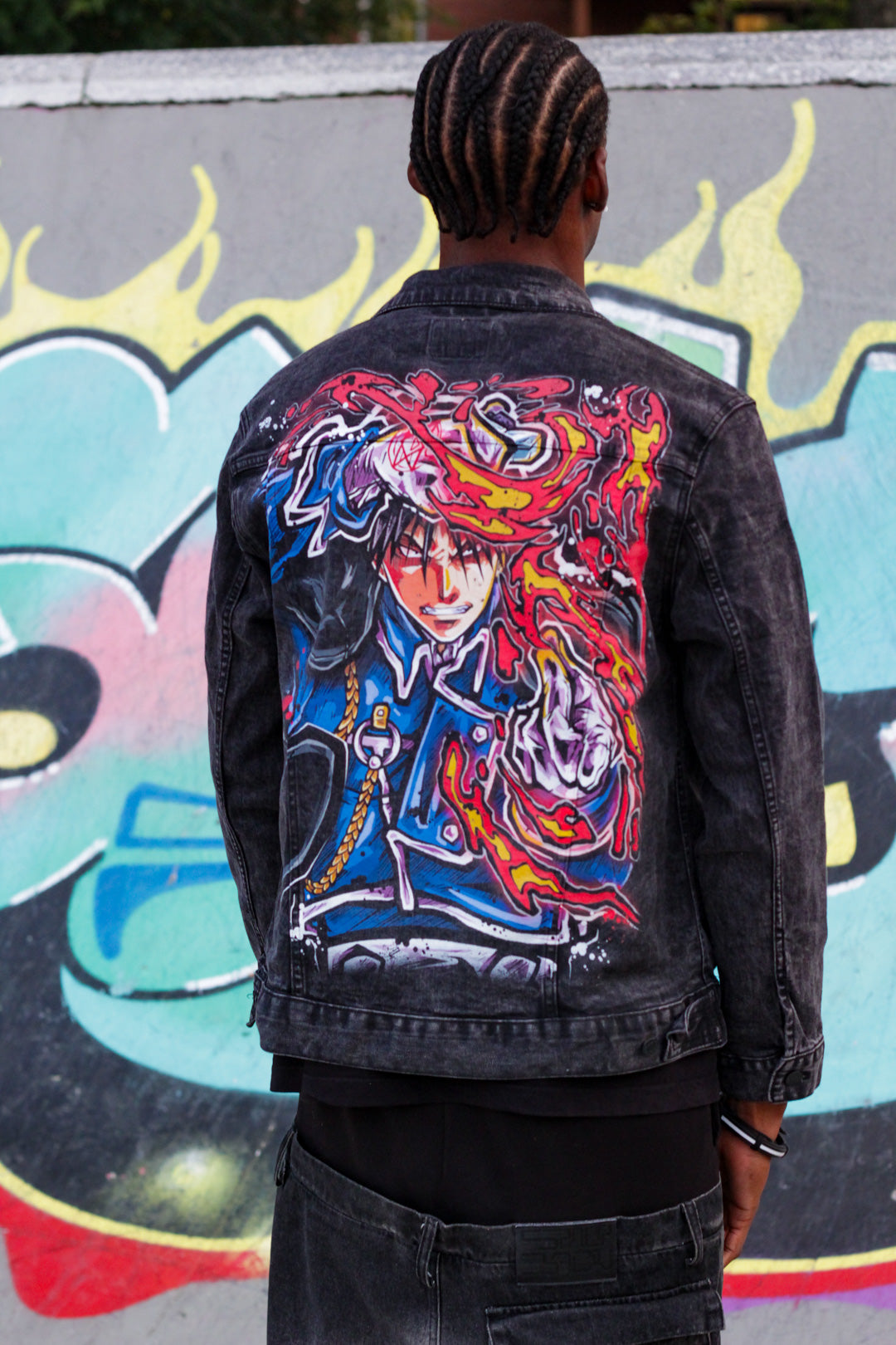 Hellfire Snap Denim Jacket - Black