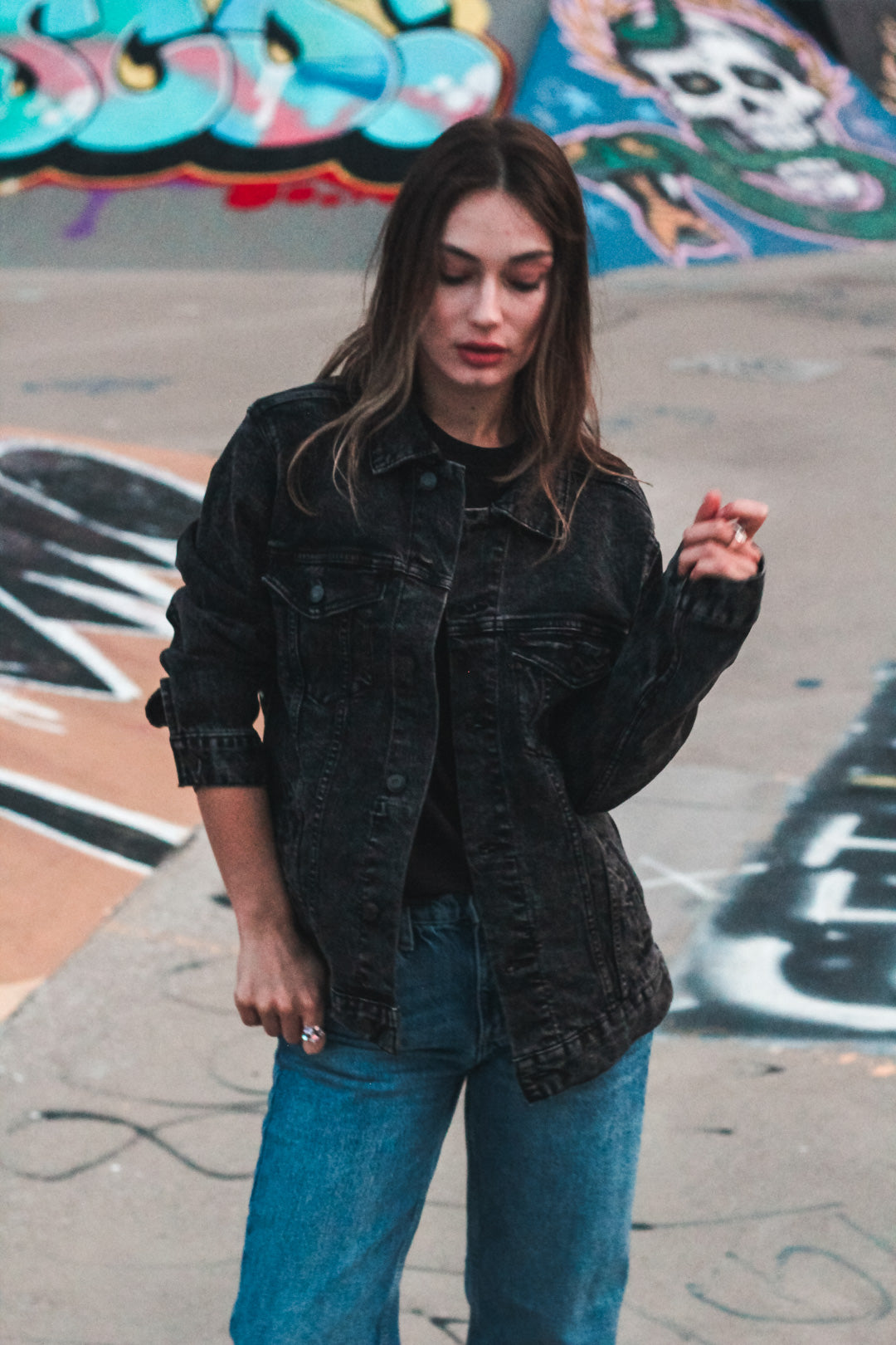 Eyes of Hope Denim Jacket - Black