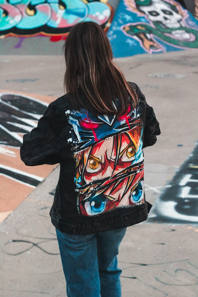 Eyes of Hope Denim Jacket Black Spend Your Yen